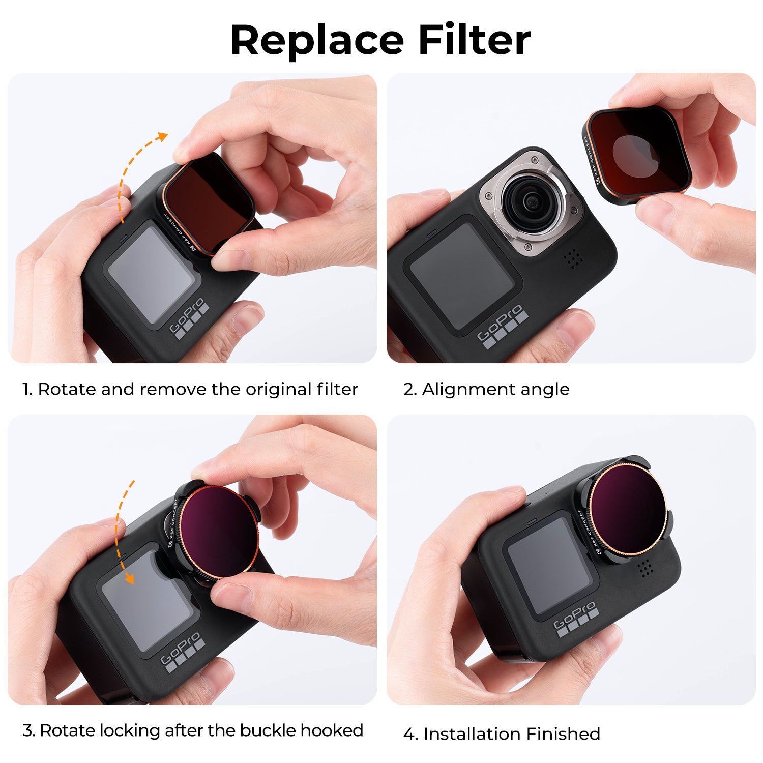 GOPRO Hero 9/10/11/12/13 Action Camera Filter Set ND8&PL + ND16&PL + ND32&PL + ND64&PL 4 Pack 2-in-1 Filter Kit Protector GOPRO Hero 9/10/11/12/13 Action Camera Filter Set ND8&PL + ND16&PL + ND32&PL + ND64&PL 4 Pack 2-in-1 Filter Kit Protector